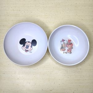 Vintage Melmac Pebbles Bam Bam Cereal Bowl Disney Mickey Mouse Bowl